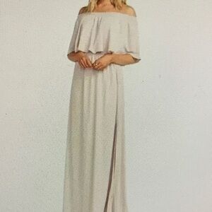 Show Me Your MuMu Off-Shoulder Cream Maxi Dress